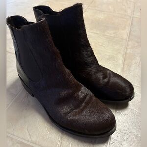 Brown Pony Hair Chelsea Boots-Reve D’Un Jour